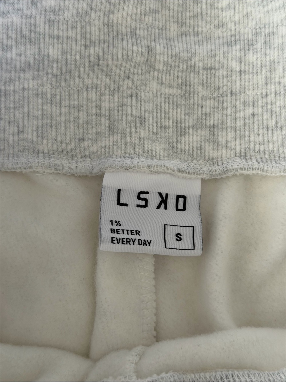 LSKD Go-To Wide Leg Track Pant in Silver Marl, Size Small - Picture 10 of 12